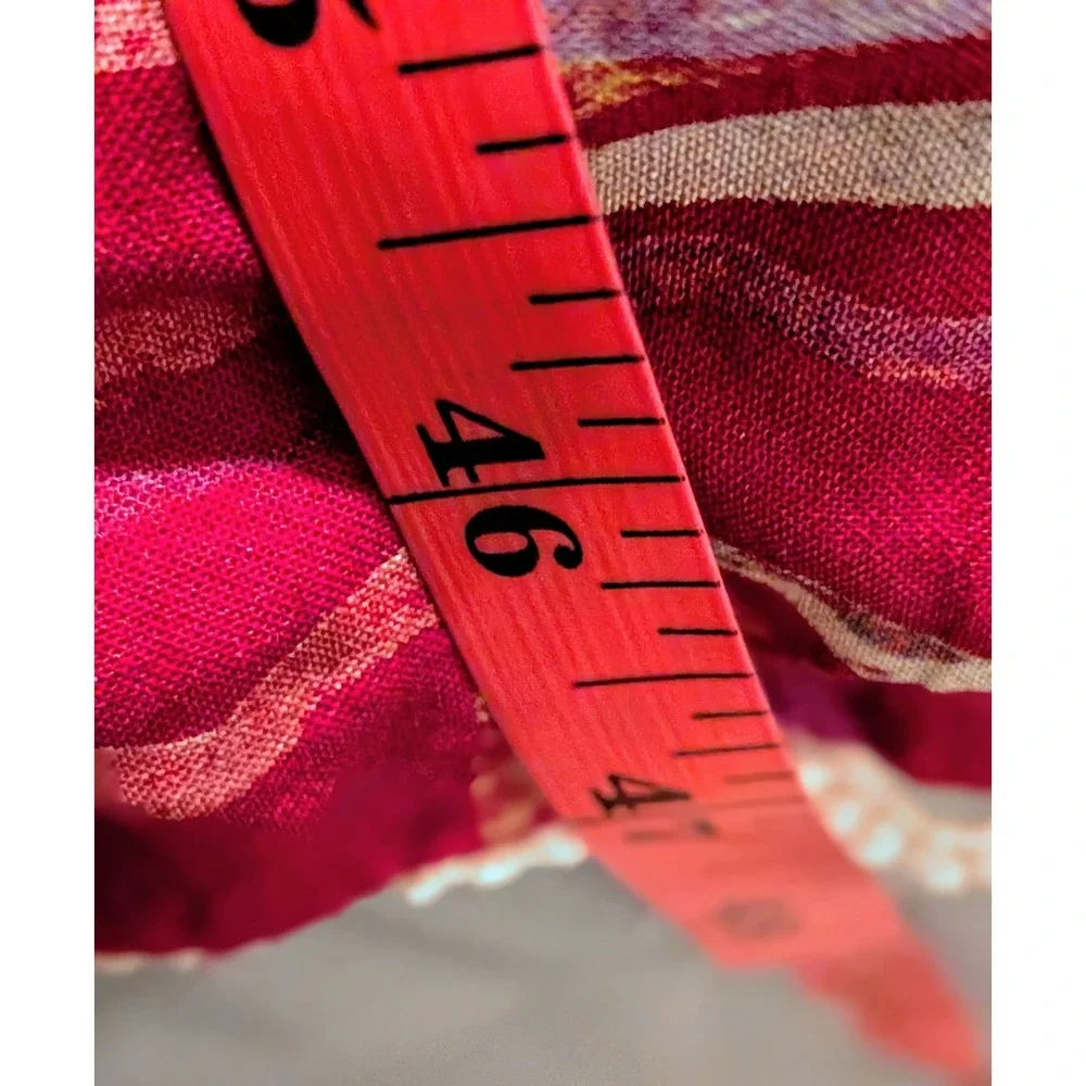 Indigo Thread Co Boho Maxi Dress Burgundy Paisley Print Flutter‎ Sleeve XL NWOT - Picture 7 of 9